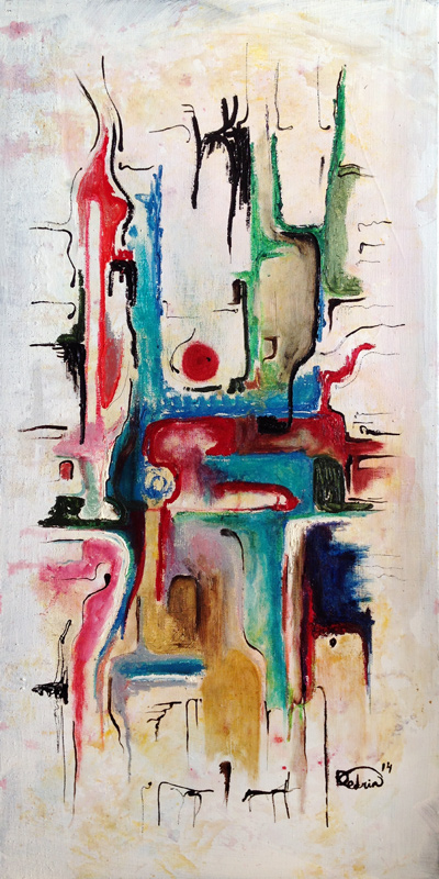 Untitled, Oil on canvas, 20 × 40 in, 2014, archive image 04